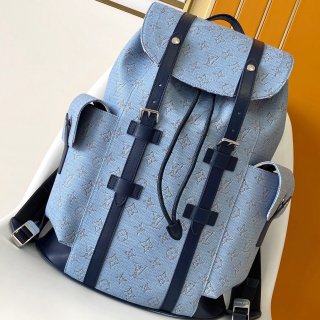 LV M14676 蓝色Christopher MM双肩包